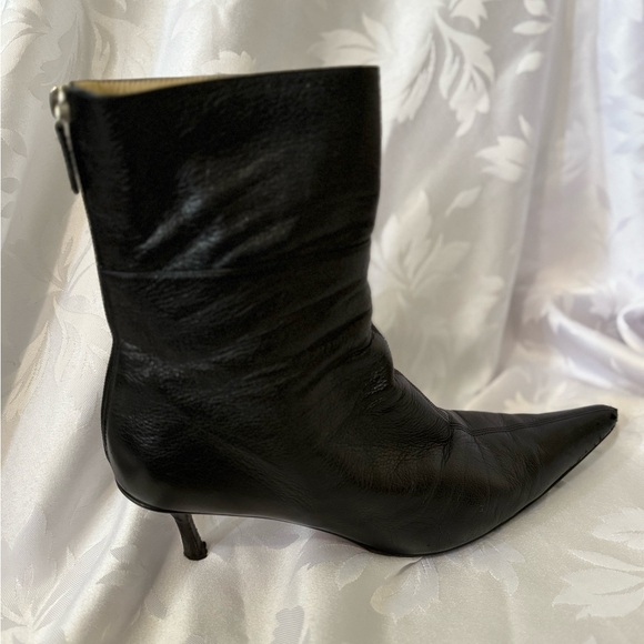 Vintage Y2K (The Year 2000) Gucci Zip Up Leather Heeled Boots - Picture 12 of 13